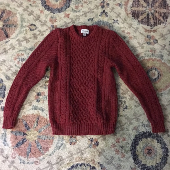 Red Cableknit Sweater - Picture 1 of 2